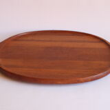 Oval Teak Wooden Serving Tray by Jens Quistgaard for Dansk Designs, Denmark 1960s.
