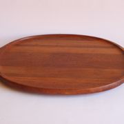 Oval Teak Wooden Serving Tray by Jens Quistgaard for Dansk Designs, Denmark 1960s.