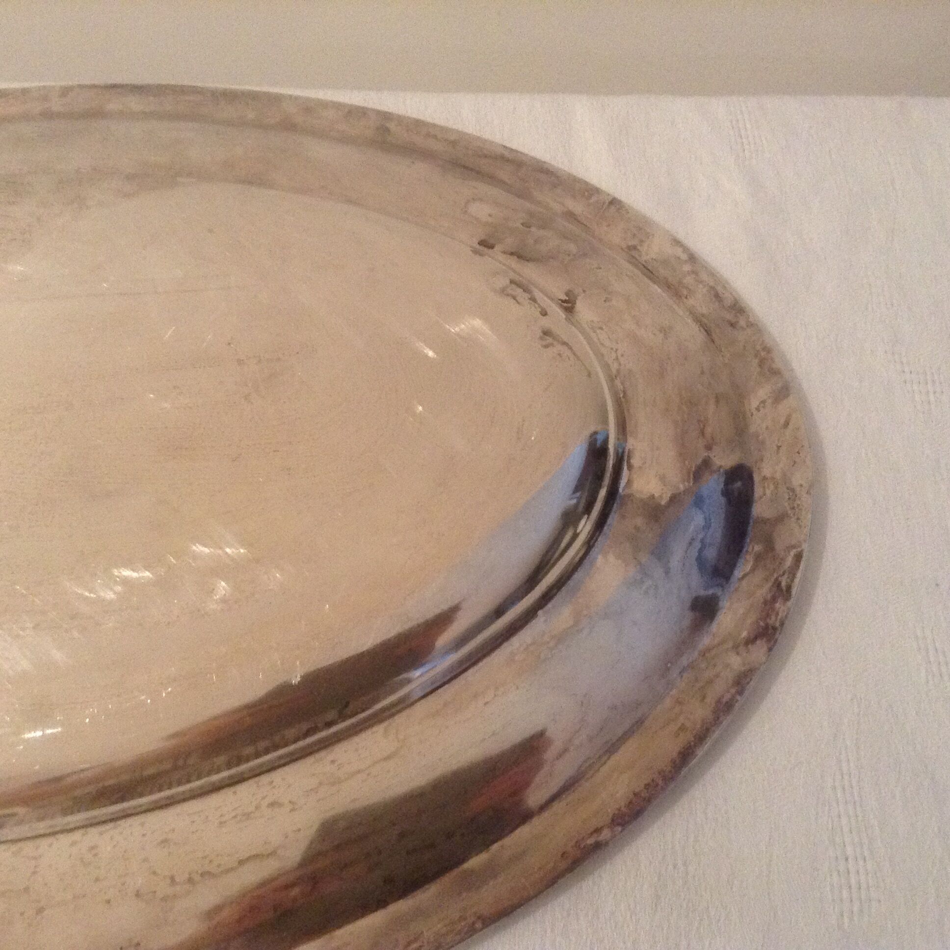 Dish "ercuis" silver metal