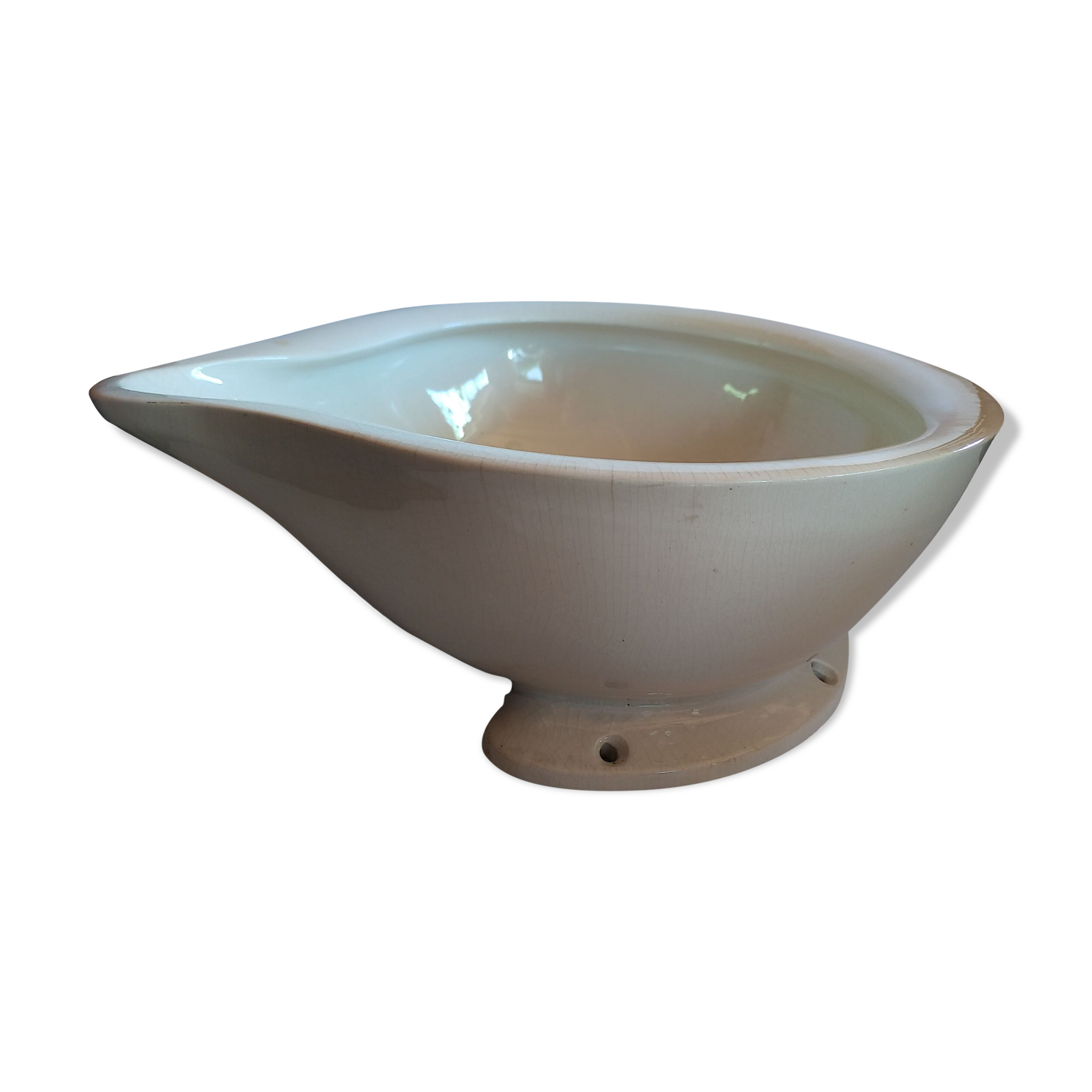 Cabin sink original liner, cracked faience