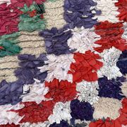 Tapis Marocain Boucherouite coloré - 74 x 185 cm