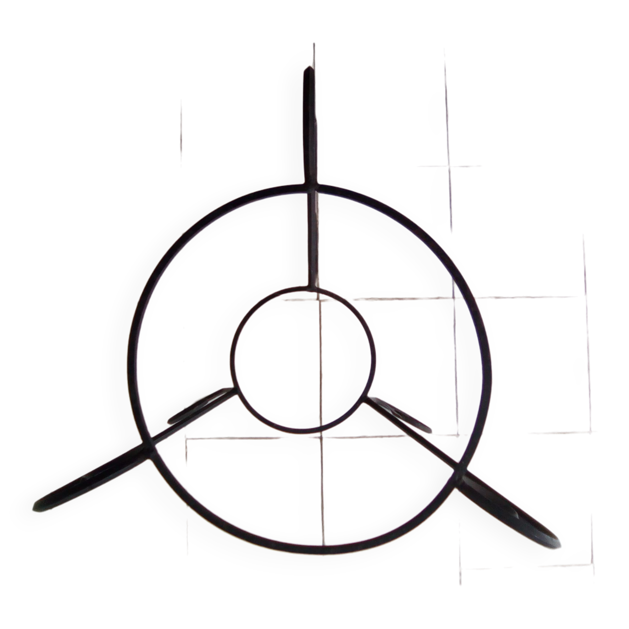 Wrought iron flower pot support