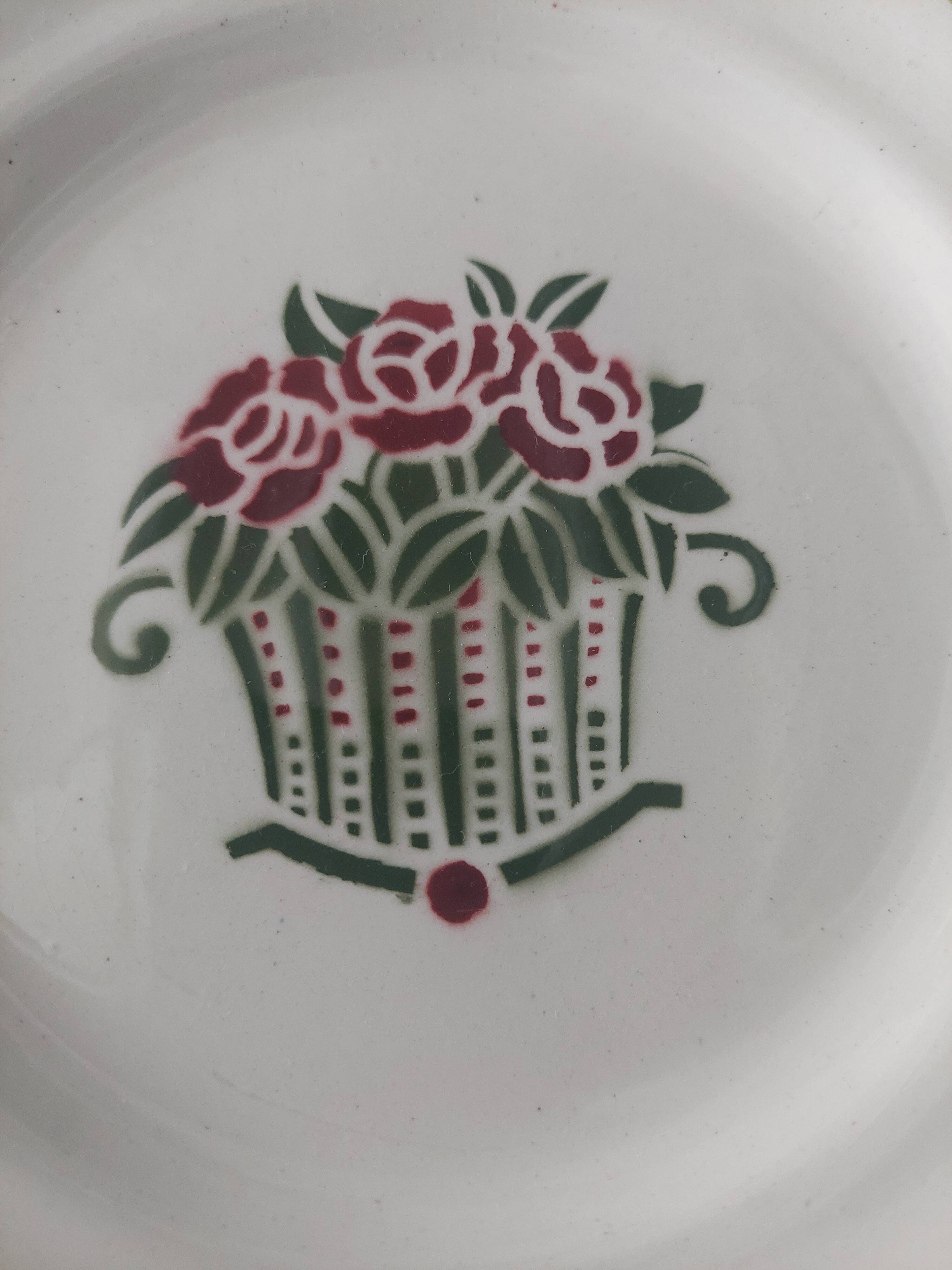 Choisy le Roi ironstone dessert plates, set of four