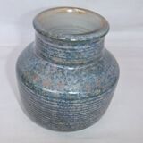 Ceramic ball vase signed Jean Pierre Gasnier dit Pierg Blue green pink