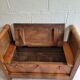 Antique wooden chest bench