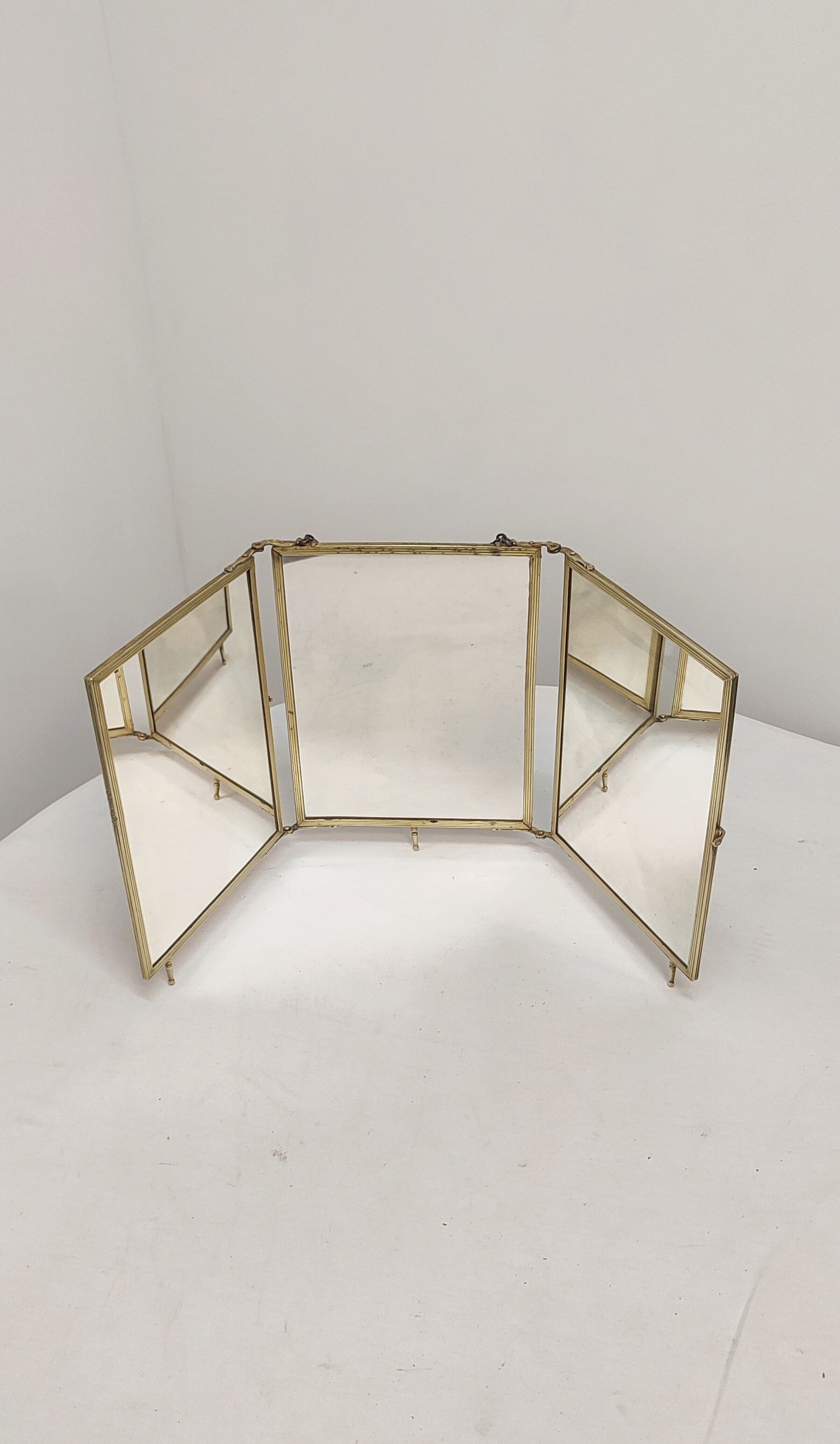 Folding mirror triptych. France 1920s 68x30cm