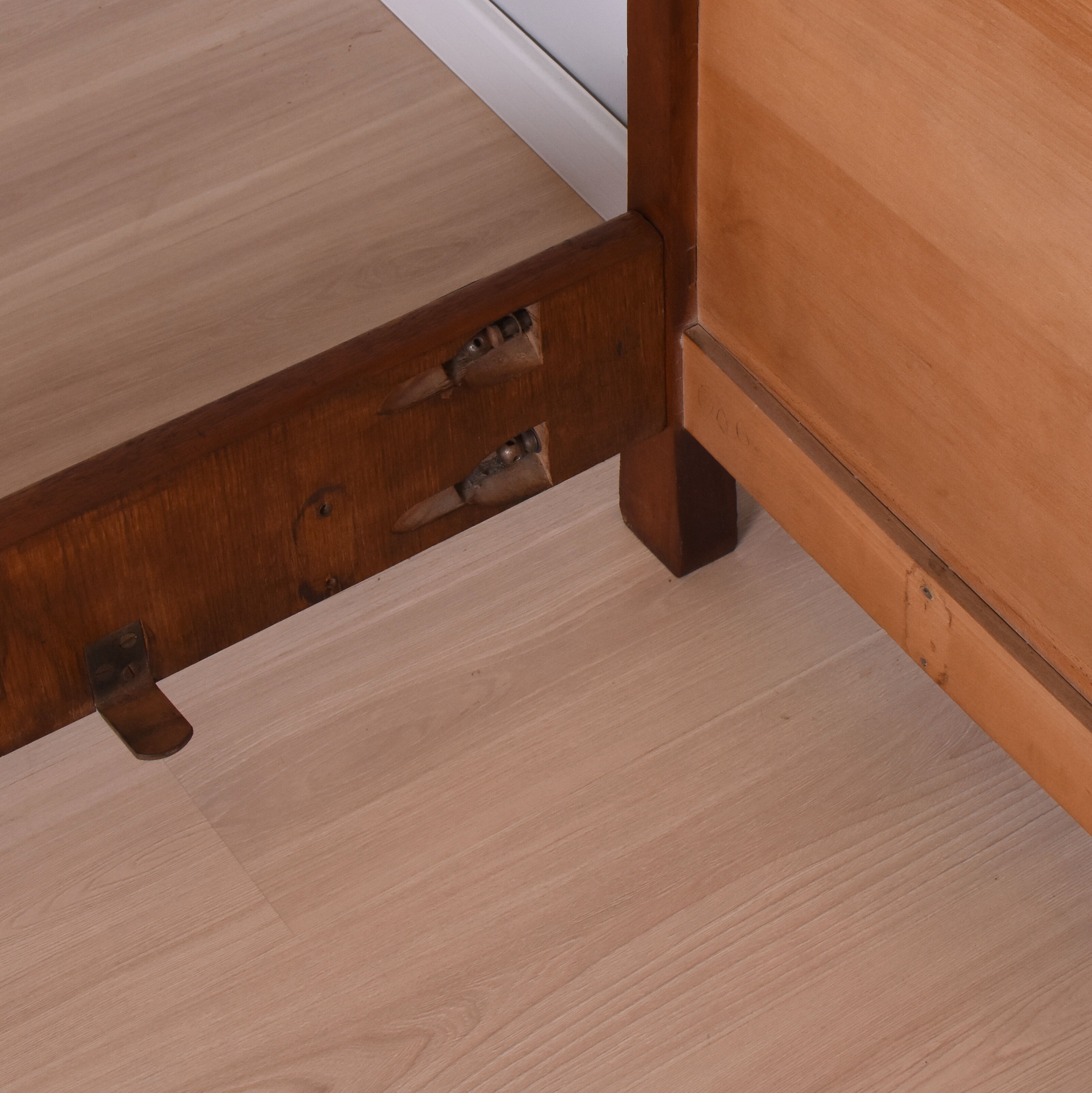 Wooden bed, early 20th century.