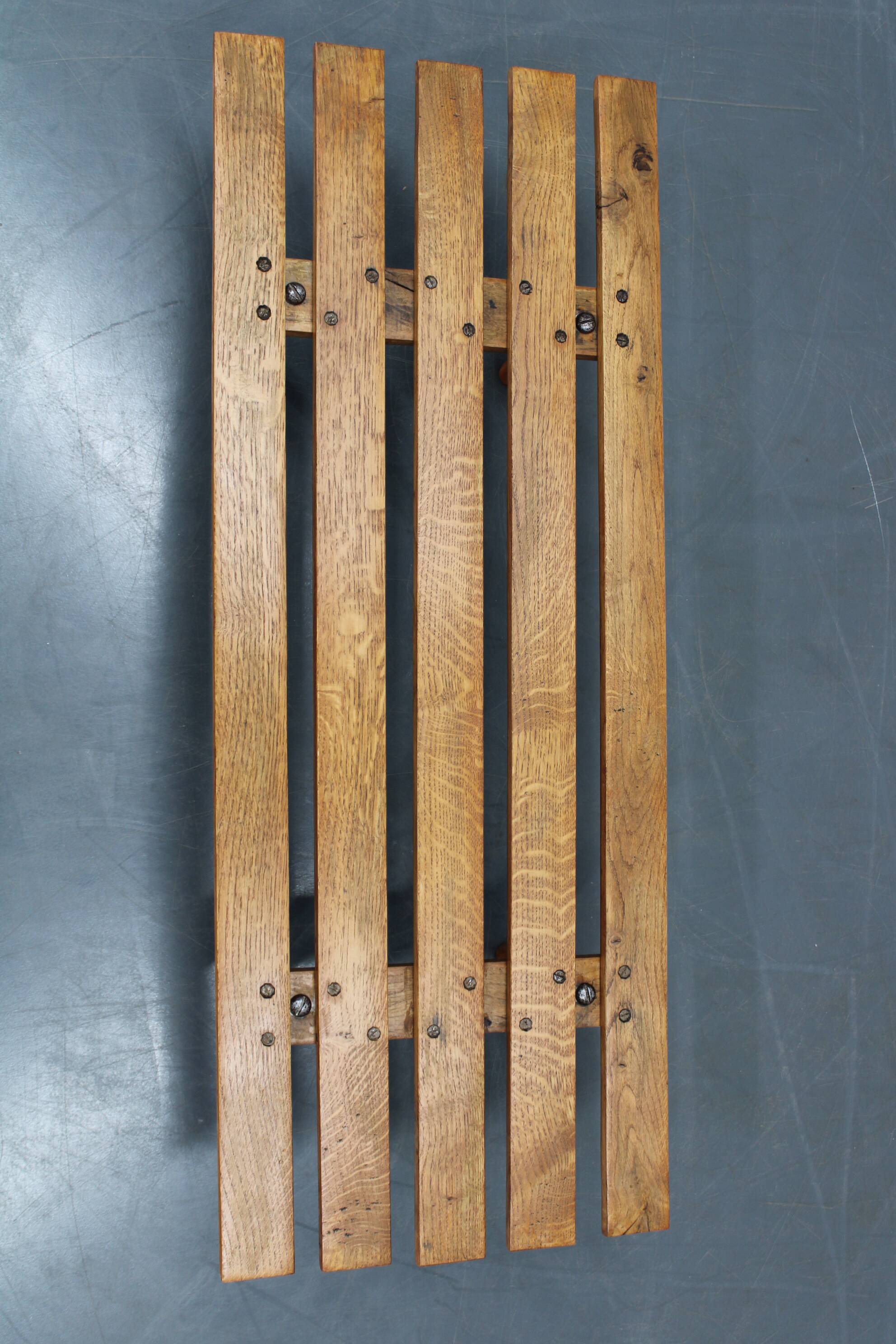 1970s Wooden Flower Pot Bench, Czechoslovakia