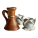 Lot bougeoirs porcelaine et grès vintage