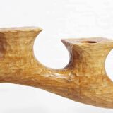 Anthroposophical oak candle holder 1950