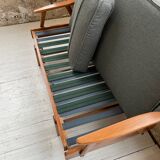 Daybed expandable Scandinavian 2-seater bench