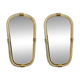 Italian Murano Glass Mirror Pair with Gold Leaf and Torciglione Design