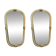 Italian Murano Glass Mirror Pair with Gold Leaf and Torciglione Design