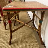 Rattan table and armchair set for children