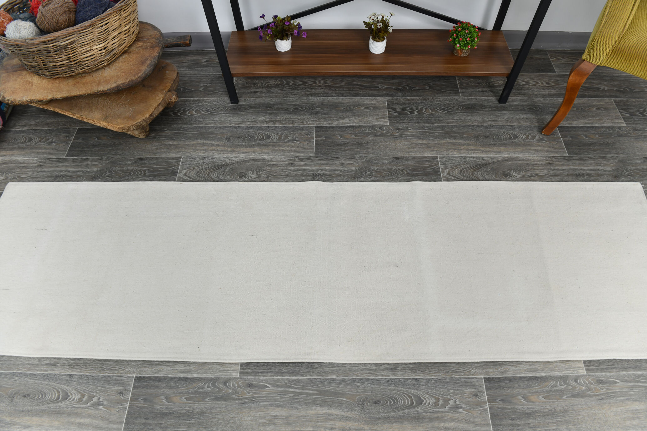 2x8 neutral beige hemp runner rug 66x240cm