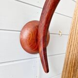 Scandinavian teak and sisal rope wall light, Temde, 1950-60