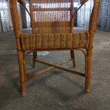 Vintage rattan armchair