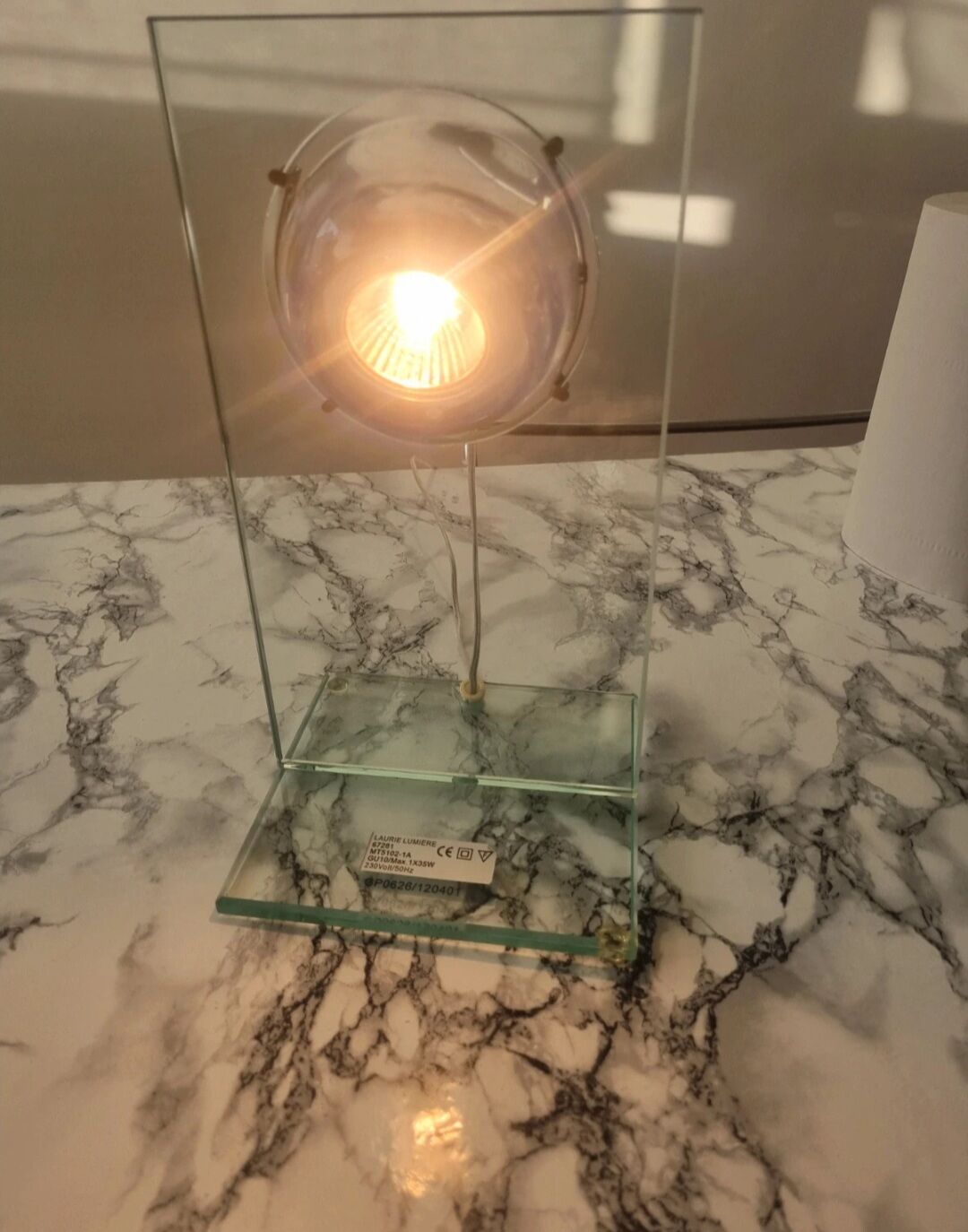 Glass lamp Laurie vintage light fixture