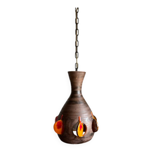 Lampe suspendue en céramique - faite