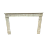 Louis XVI fireplace in 19th century white Carrara marble