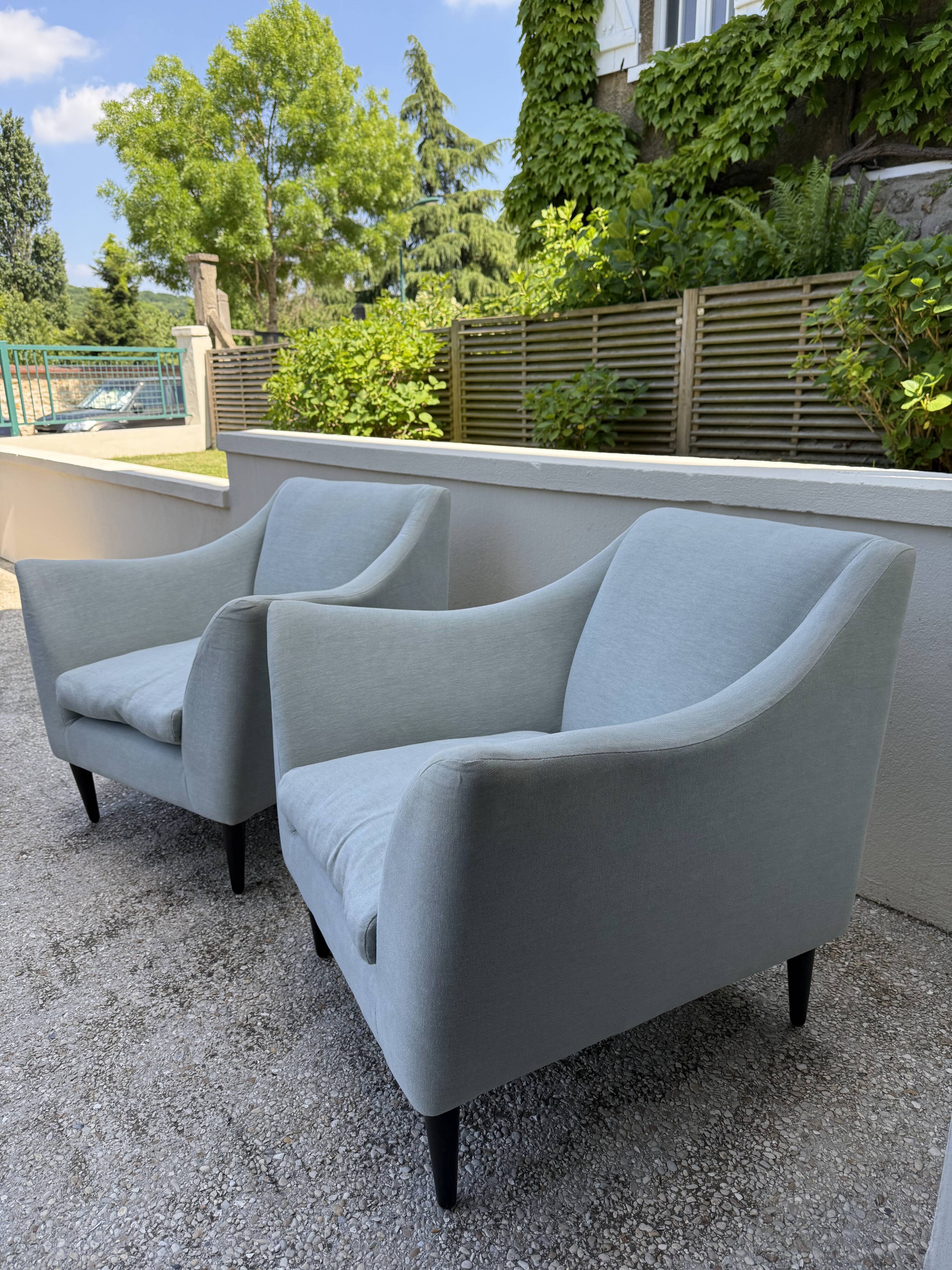 Set of 2 Hepburn Earl Gray armchairs - Conran Shop