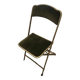 Pair of folding velvet chairs "Opera"