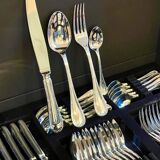 Christofle 48-piece flatware ribbon set, near mint condition