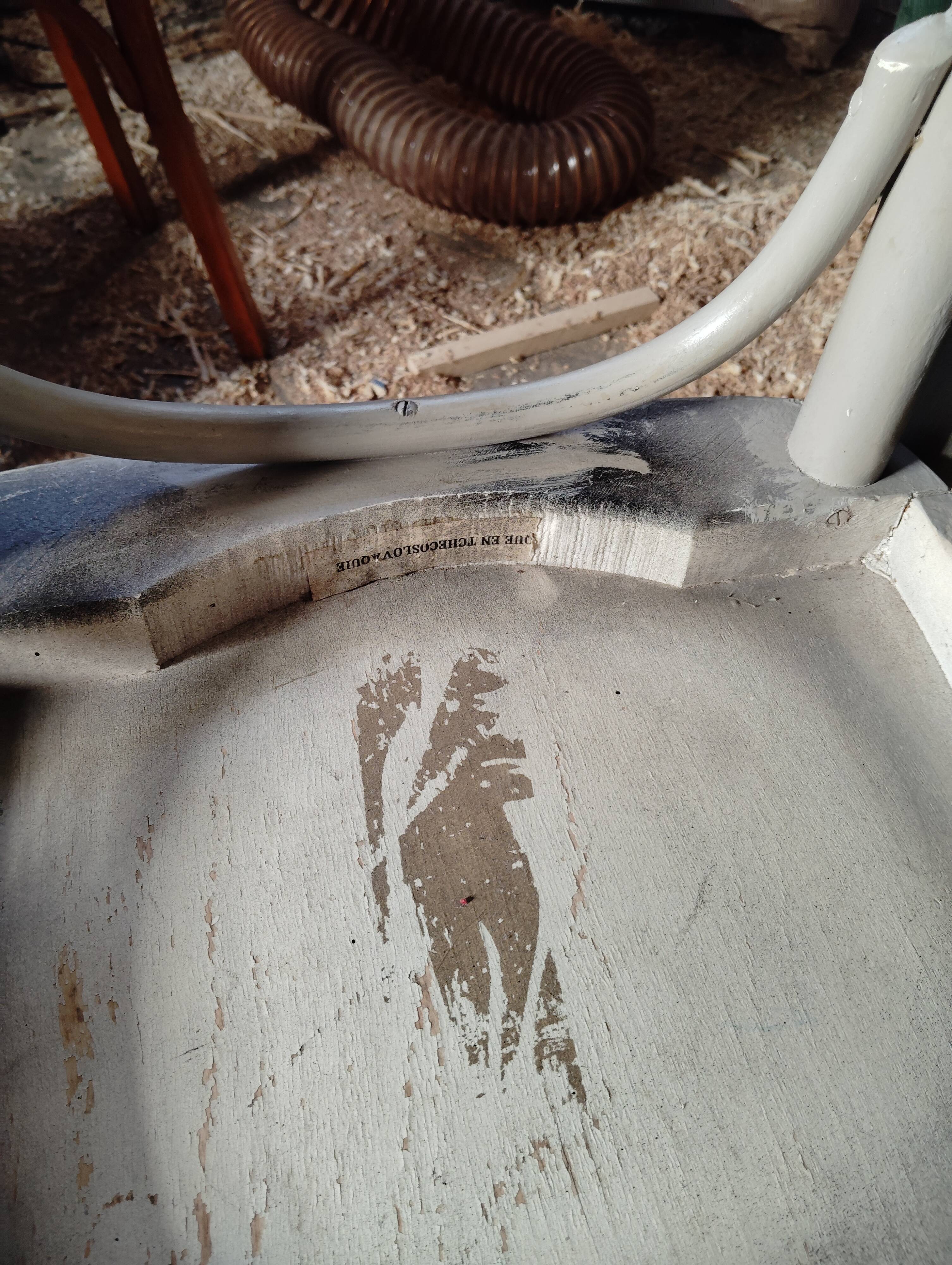 4 mismatched bistro chairs