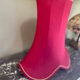 Lampshade in pinkish-burgundy fabric