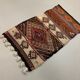 Vintage Turkish Mini Kilim 110x65 cm Shabby Small Kelim Rug Brown Beige Red