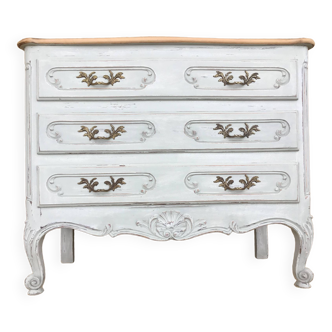 Revamped Louis XV style walnut chest of drawers