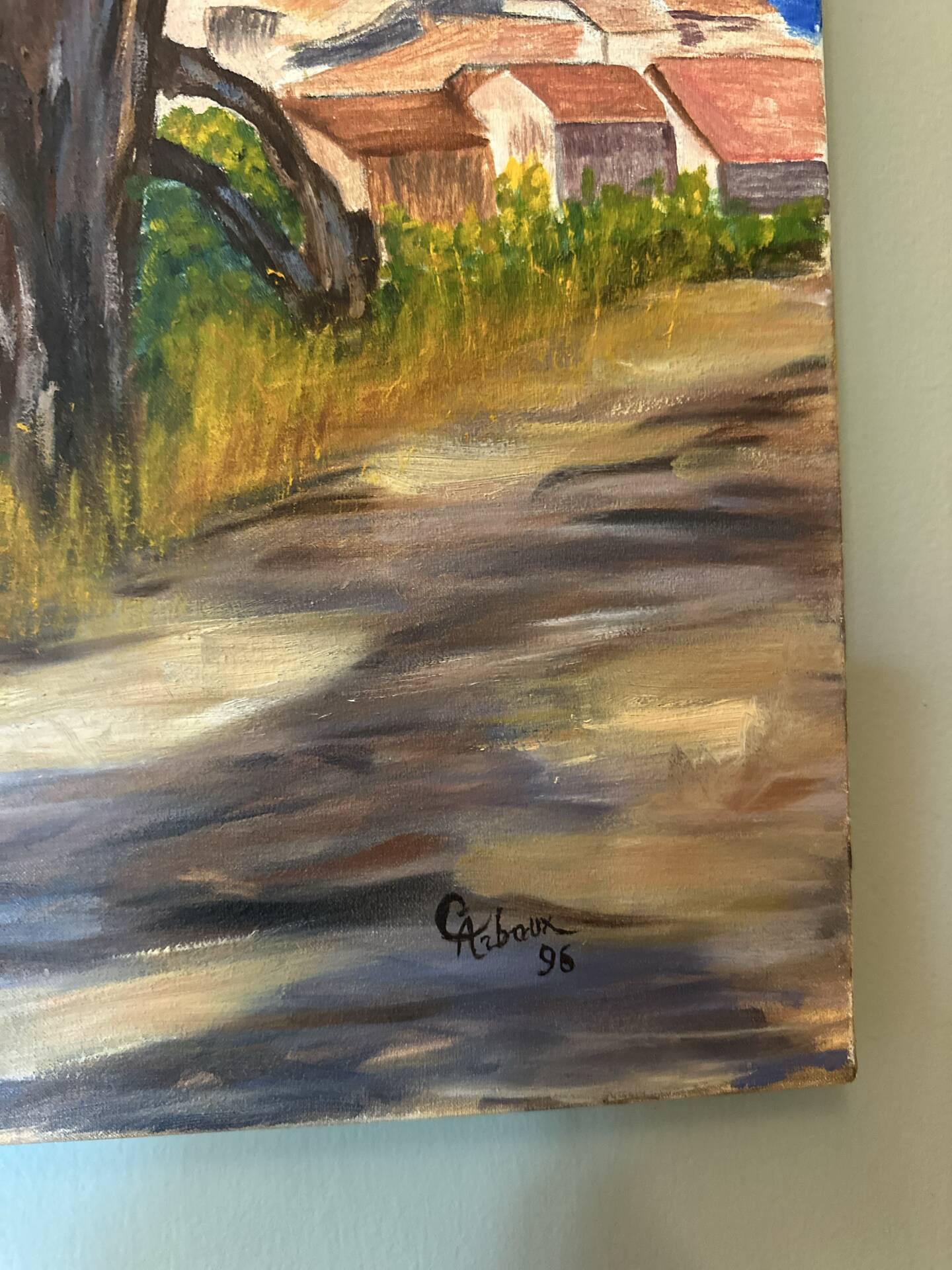 Peinture huile sur toile < saint tropez >