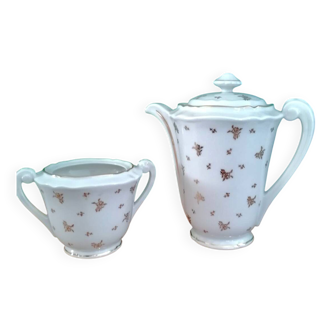 Coffee pot and sugar bowl