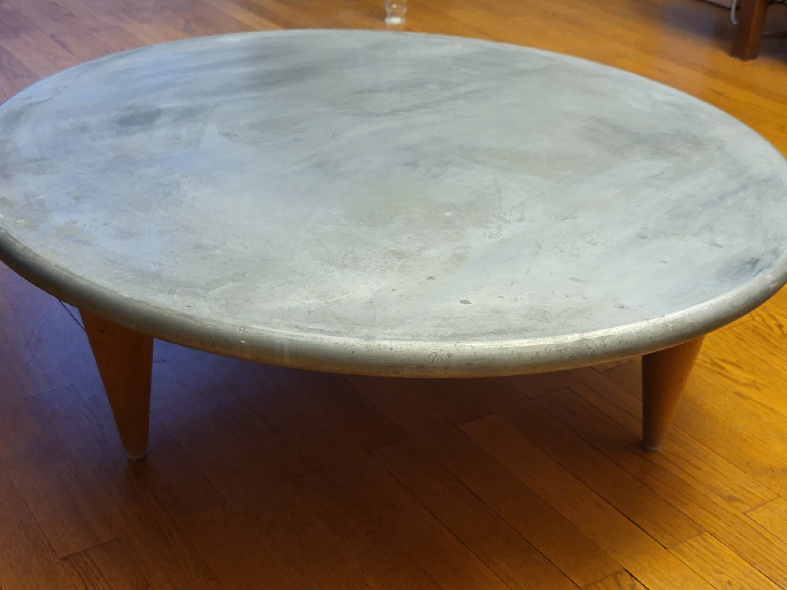 Sir Terence Conran coffee table for Conran shop Paris zinc top 1997
