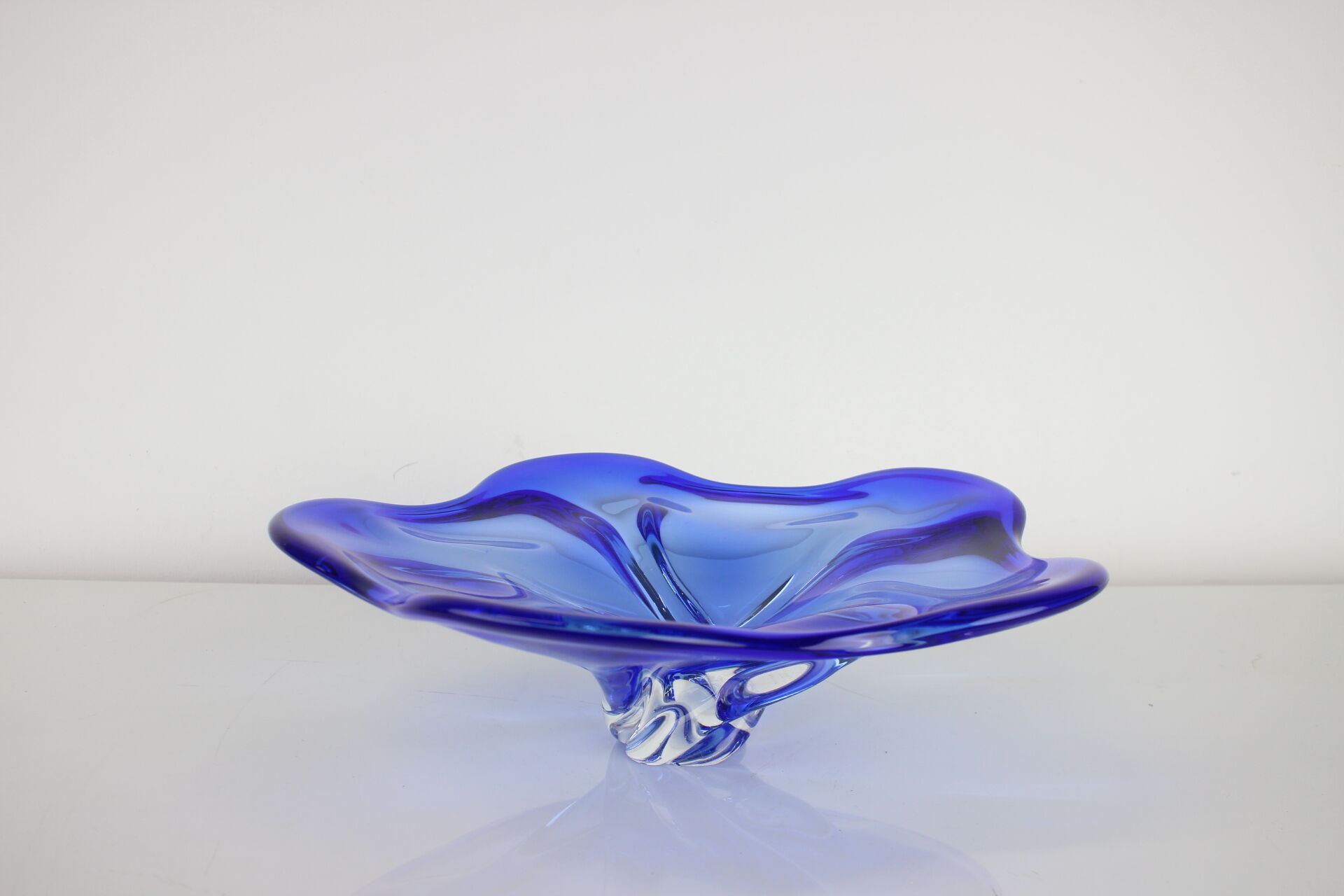 Czech art glass bowl by josef hospodka for chribska glassworks, 1960's