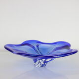 Czech art glass bowl by josef hospodka for chribska glassworks, 1960's