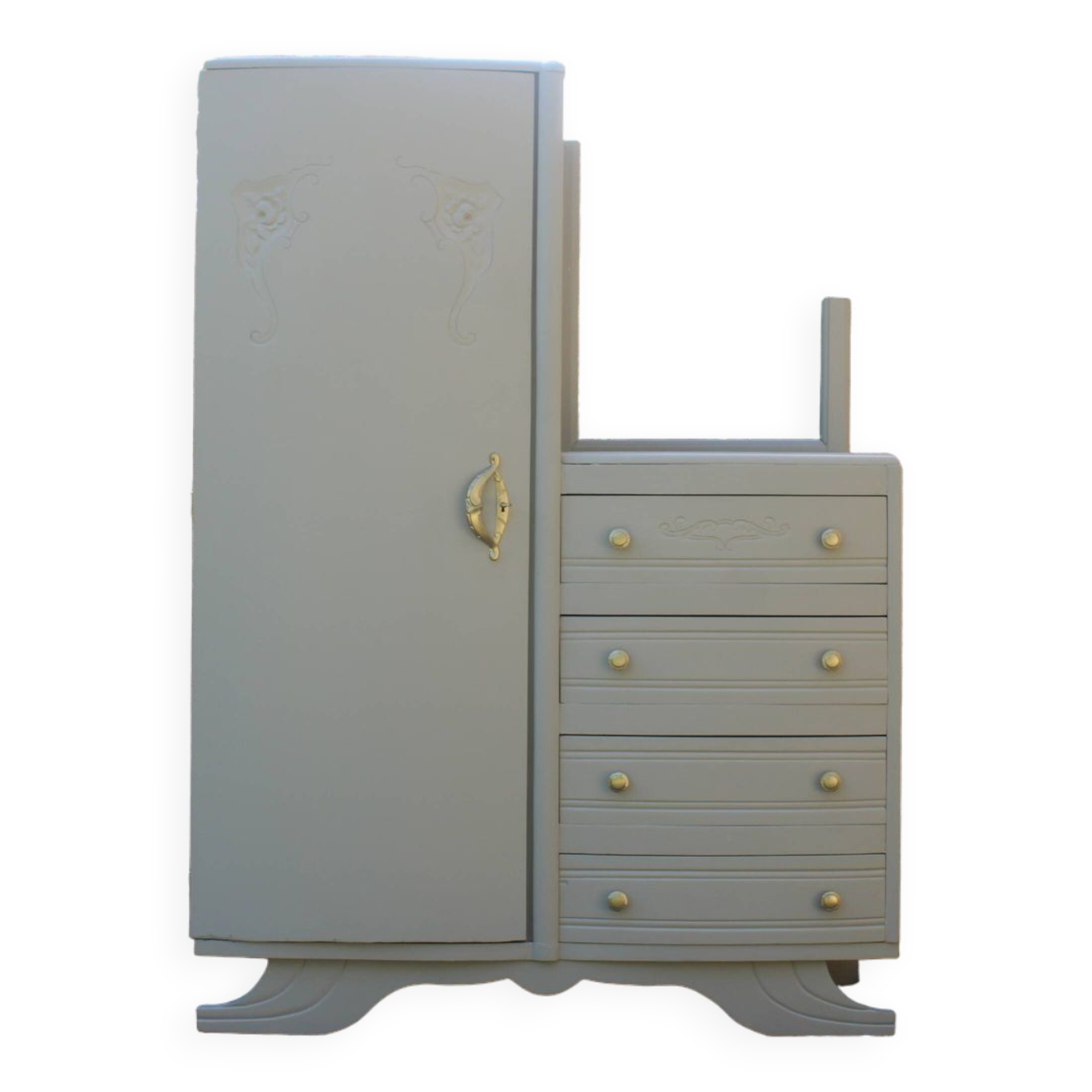 Asymmetrical art deco wardrobe