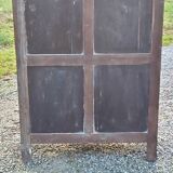 Library in solid oak and walnut, late 19th century