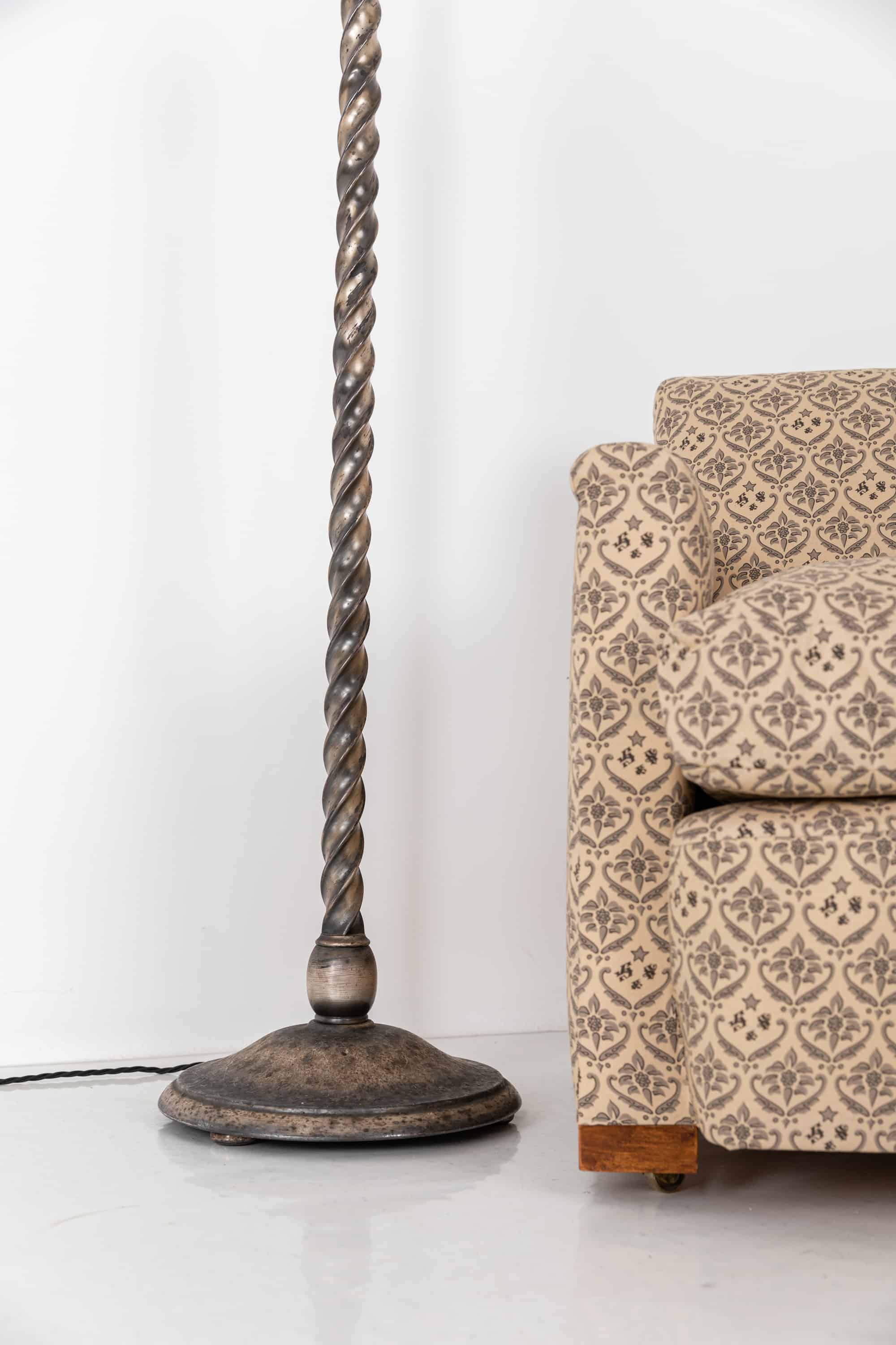 Silver plated Gec standard floor lamp