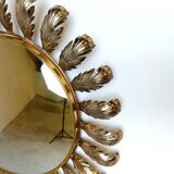 Vintage brass sunburst mirror 1960s