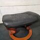 Repose pieds / Pouf en cuir noir  -Stressless