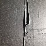 Minimalist monochrome abstract painting in black