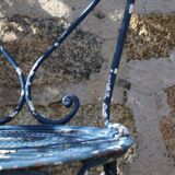 4 iron garden chairs forged