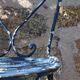 4 iron garden chairs forged