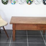 Rustic farm house table with 2 1930 drawers