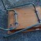 Folding school desk, wood and metal, vintage 50s