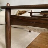 Honoré Safari armchair in wood and beige canvas
