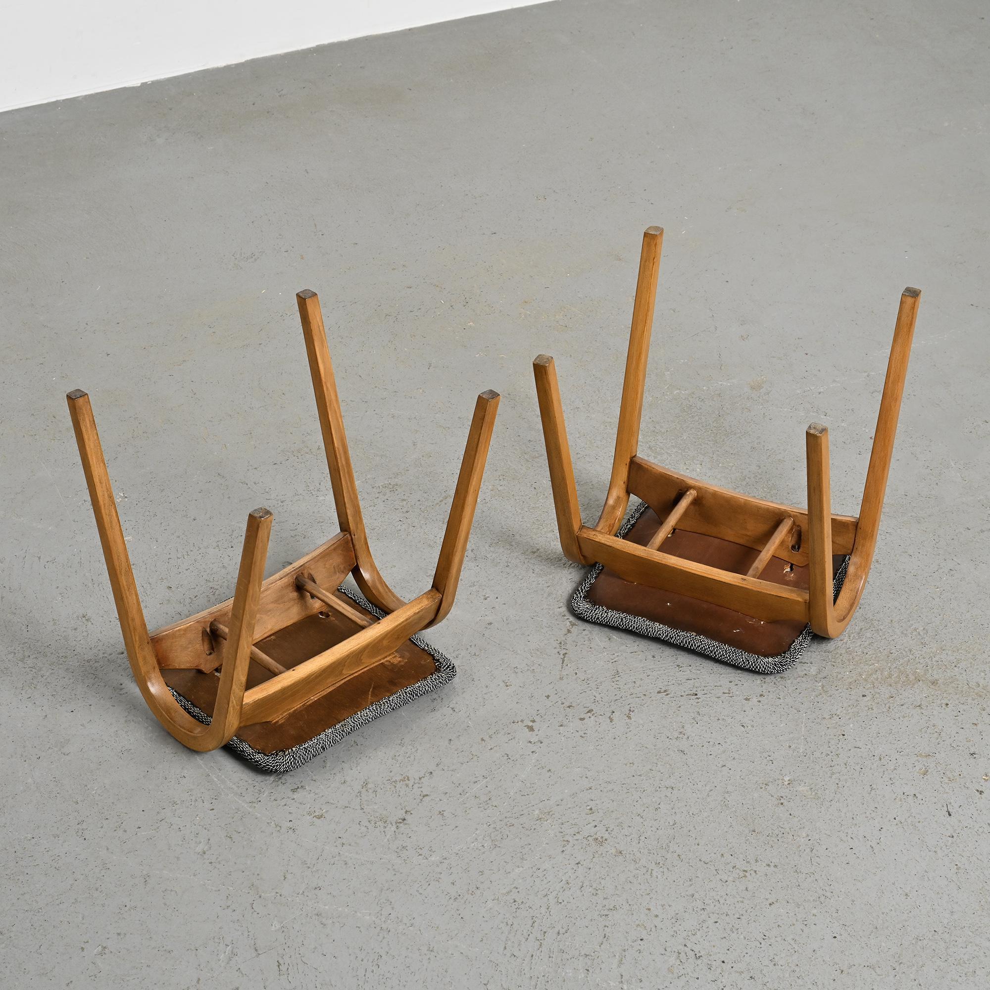 Pair of stools by Isamu Kenmochi for Akita Mokko, Japan circa 1960.