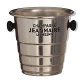 Seau à champagne en aluminium doré poignées bakélite année 60