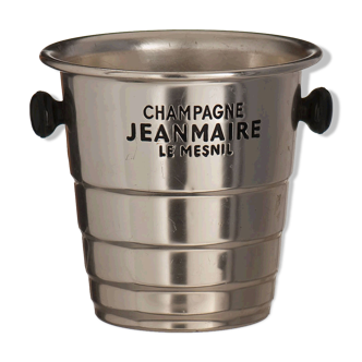 Seau à champagne en aluminium doré poignées bakélite année 60